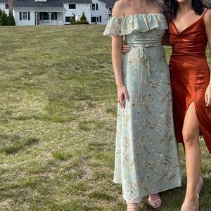 Lulus green floral dress